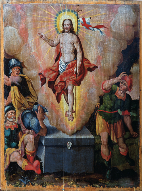 Zmartwychwstanie, olej na desce, XVII w., Muzeum Mikołaja Kopernika we Fromborku