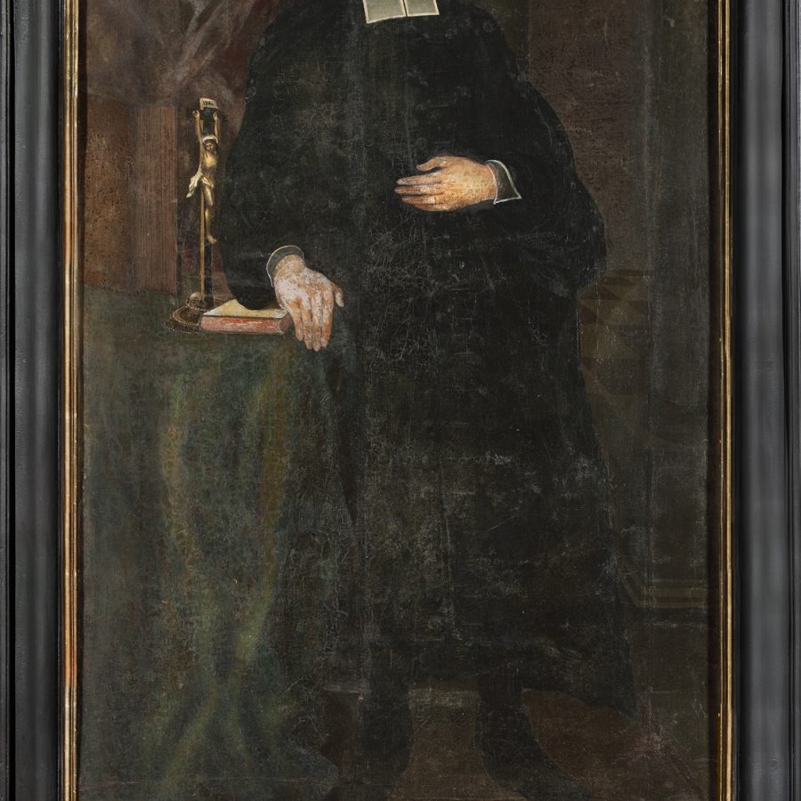 Portret pastora Andrzeja Kowalewskiego, szkoła królewiecka, 1725, kościół ewangelicko-augsburski, Mikołajki