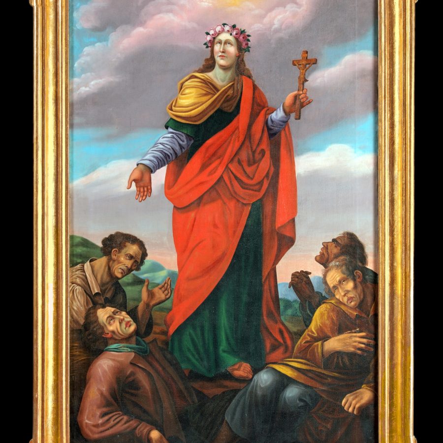 Święta Rozalia i ofiary zarazy, XIX w., kościół pw. Świętego Jana Apostoła i Ewangelisty, Sanktuarium Bożej Opatrzności, Bartąg