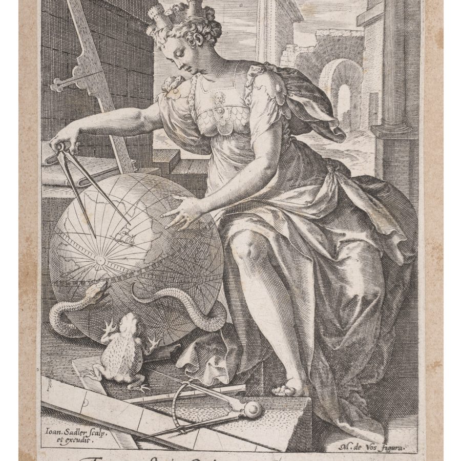 Alegoria geometrii, Johann Sadeler (I), ok. 1570-1600