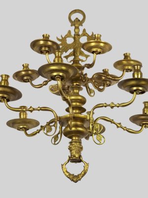 Świecznik korpusowy wiszący, XVIII w. Kościół p. w. Niepokalanego Serca Marii, Barciany