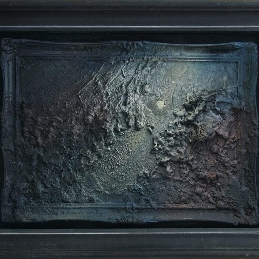 Krzysztof Józef Oraczewski, Pejzaż fantastyczny; technika własna, 1979- 1985