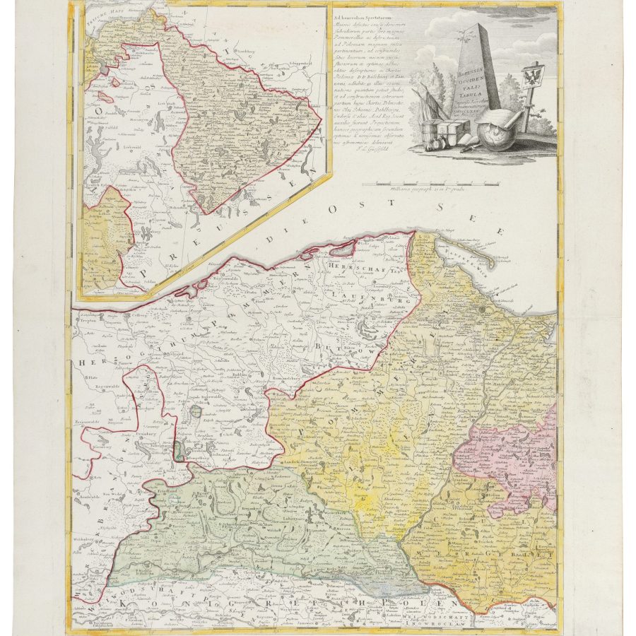 Mapa Prus Zachodnich, Franz Ludwig Güssefeld, 1775