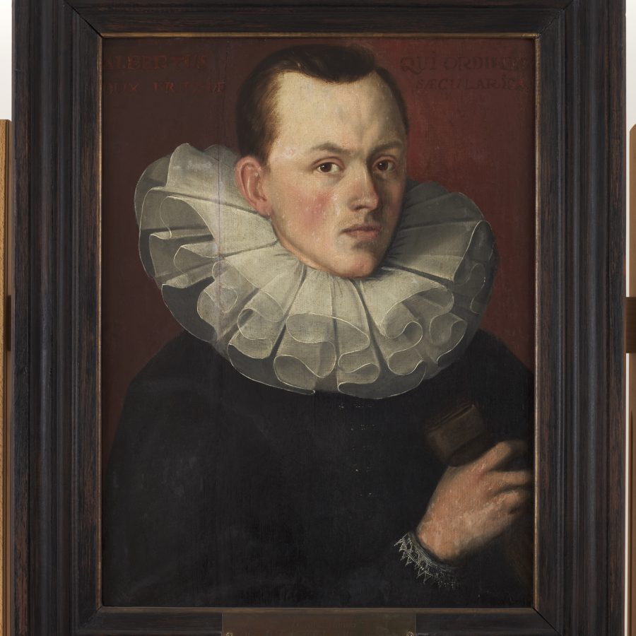Portret księcia Albrechta Fryderyka Hohenzollerna, Malarz gdański (Anton Möller?), koniec XVI w., kopia portretu z ok. 1570 r., Muzeum Warmii i Mazur w Olsztynie
fot. Grzegorz Kumorowicz, Archiwum Muzeum Warmii i Mazur w Olsztynie