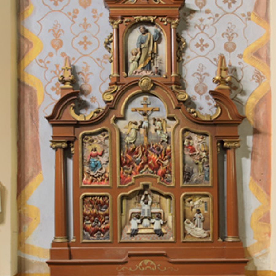 Ołtarz z kościoła p.w. św. Jana Chrzciciela w Jonkowie, koniec XIX w.